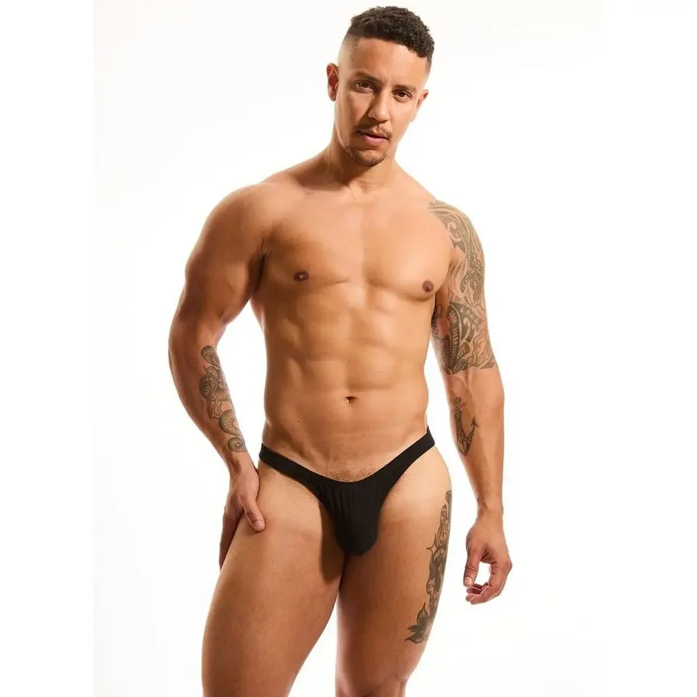 NEW N2N Bodywear Mens Cotton Micro Thong Color Black Size Large